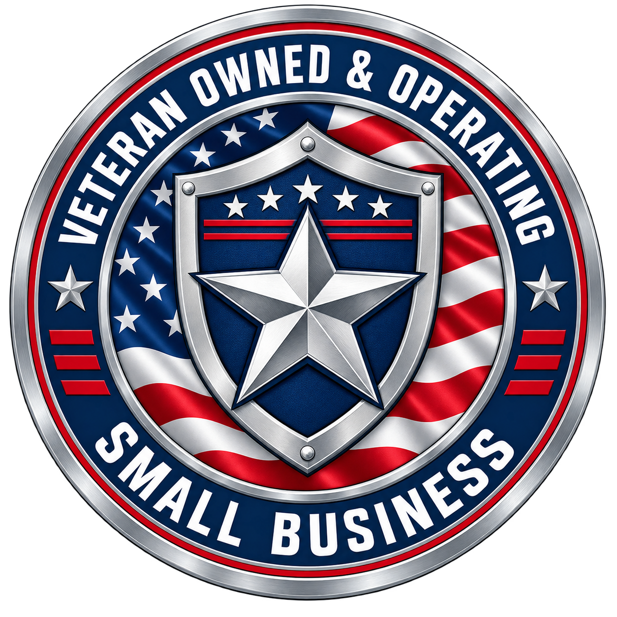 Veteran Owned & Operating Small Business badge